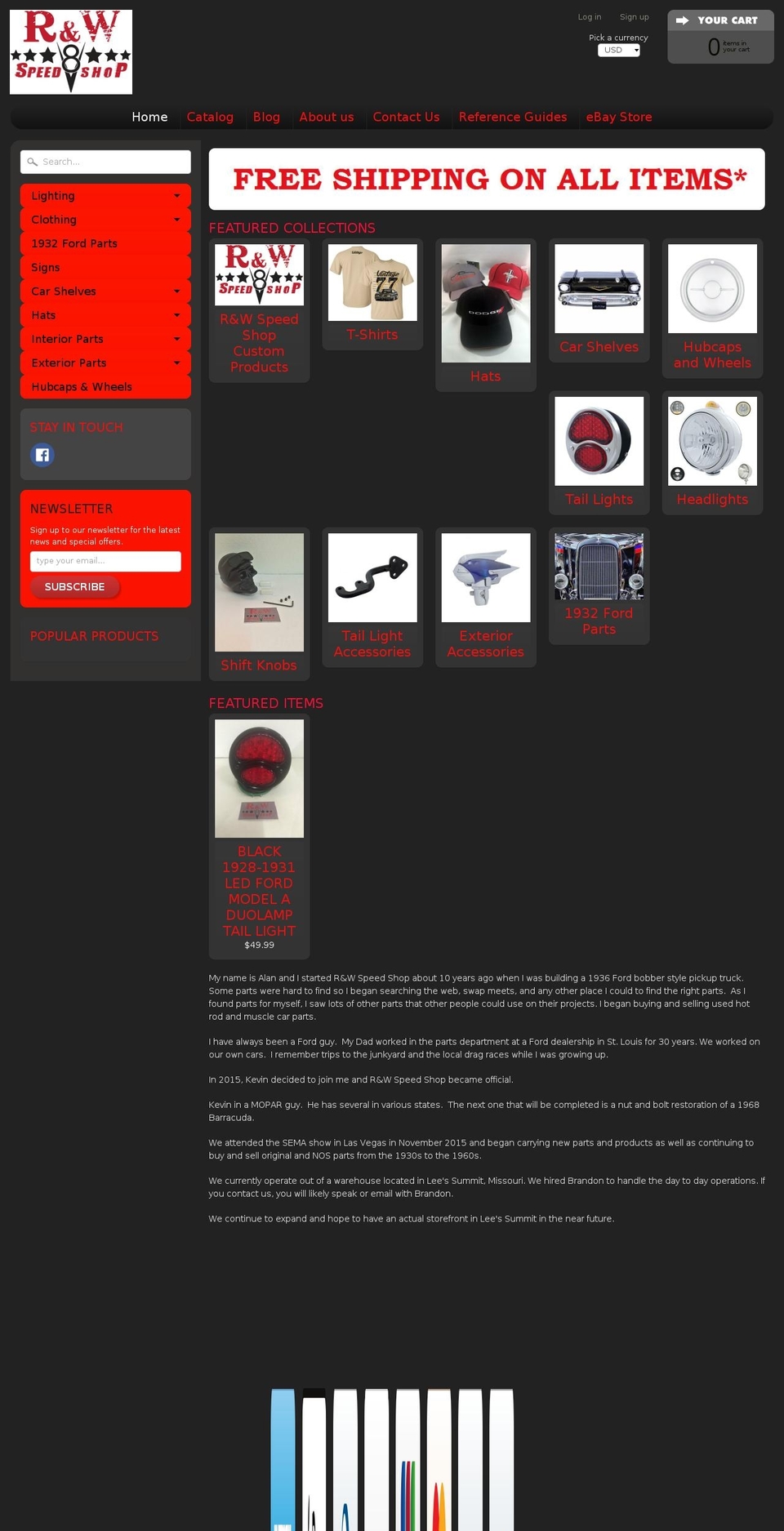 randwspeedshop.com shopify website screenshot