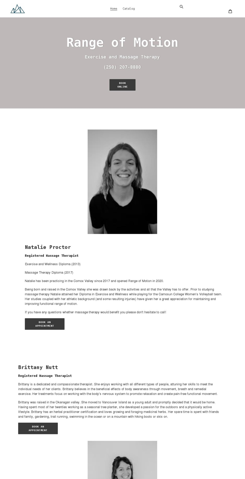 rangeofmotion.ca shopify website screenshot