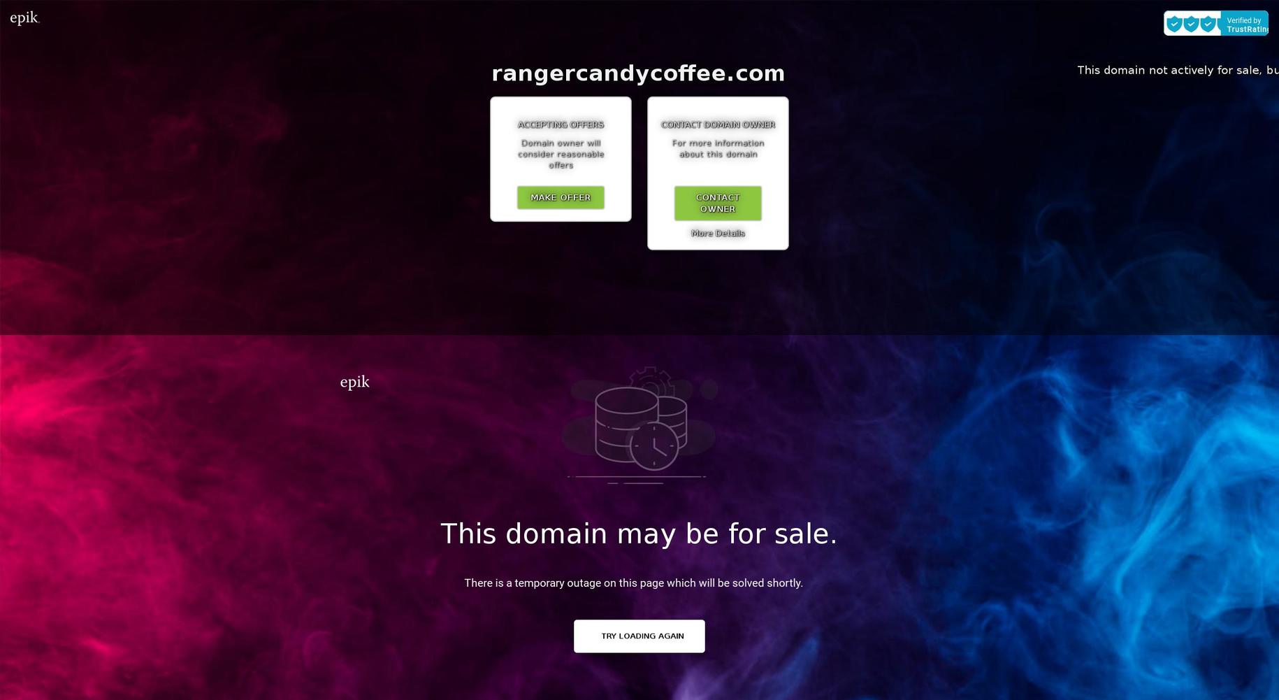 rangercandycoffee.com — Shopify storefront screenshot