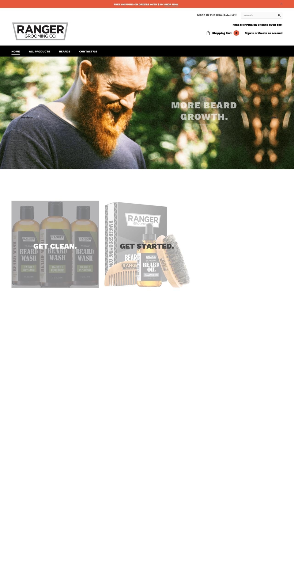 rangergrooming.com — Shopify storefront screenshot
