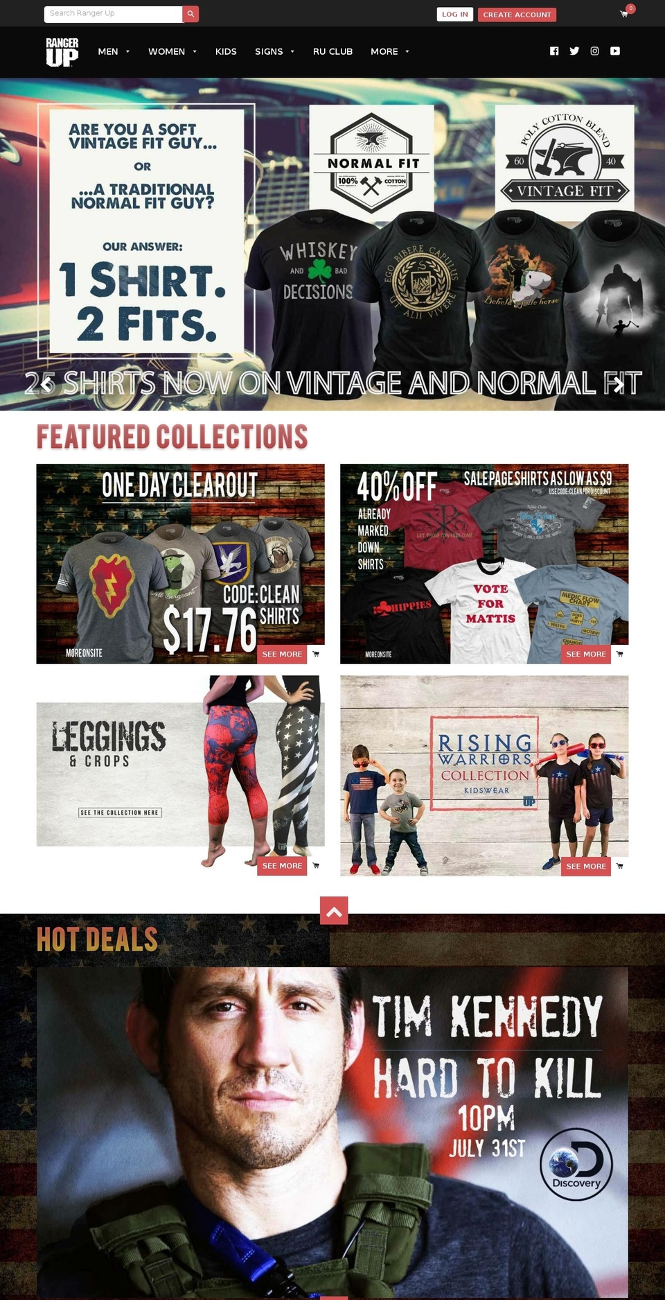 Ranger Up Theme 2.10 Shopify theme site example rangerup.net