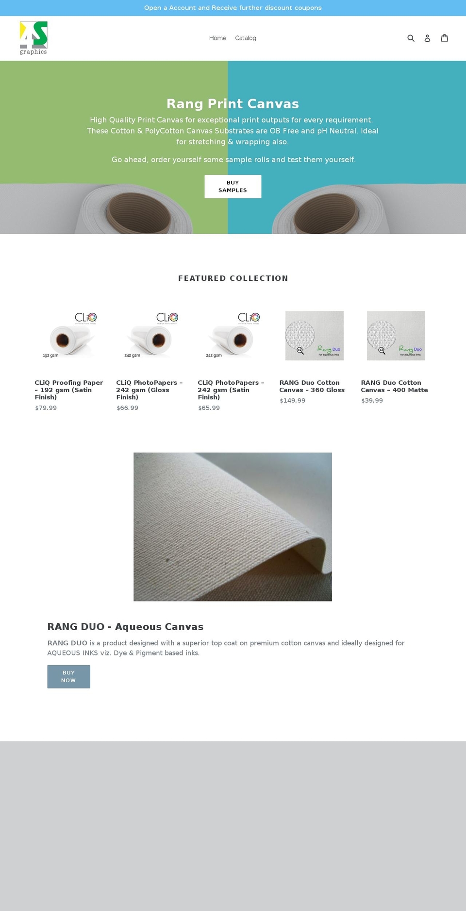 rangprintcanvas.com shopify website screenshot