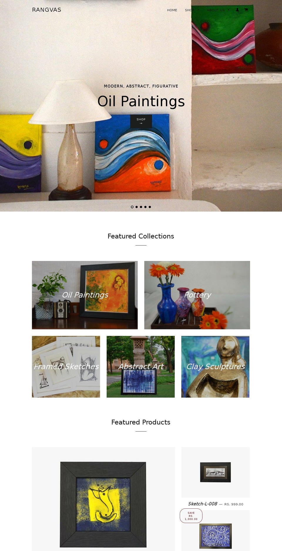 rangvas.com — Shopify storefront screenshot