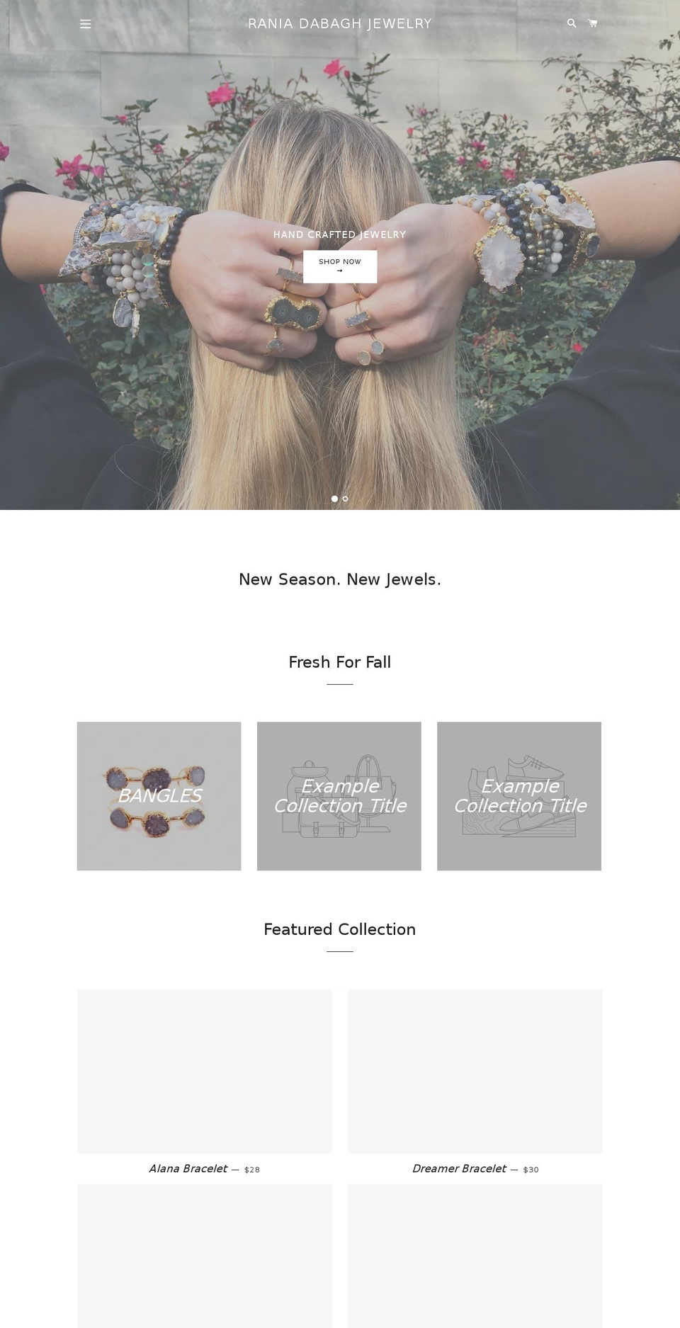 raniadabagh.com shopify website screenshot