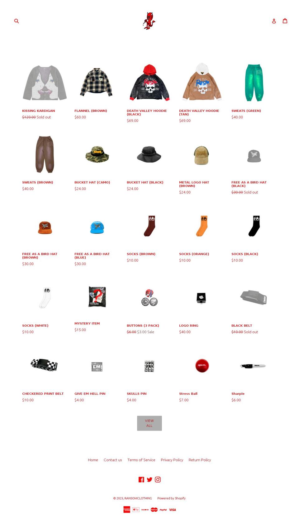 ransom.store shopify website screenshot