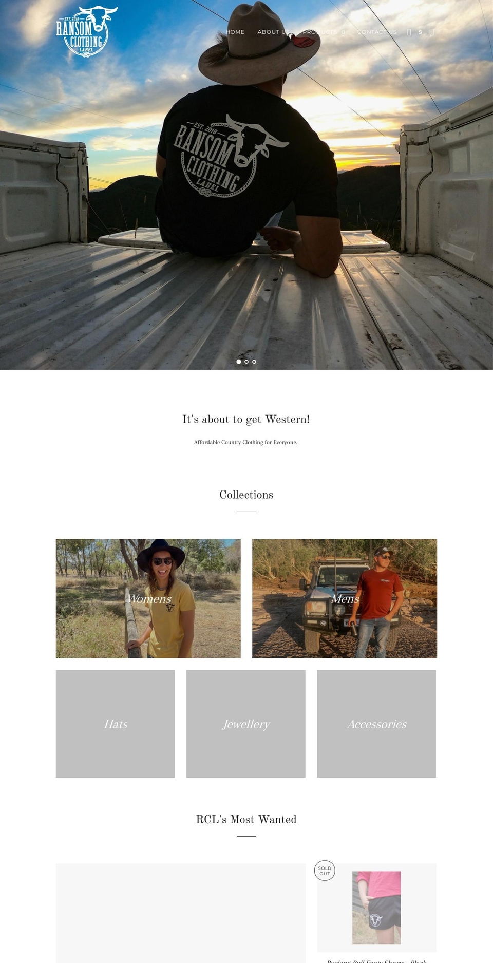 ransomclothinglabel.com — Shopify storefront screenshot