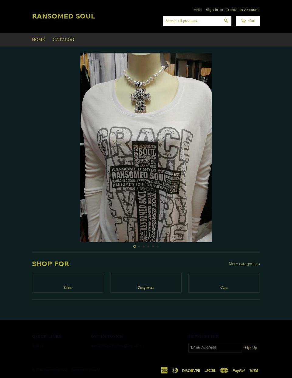 ransomed-soul.com — Shopify storefront screenshot