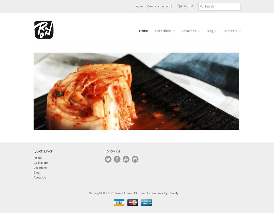 raonkitchen.com shopify website screenshot