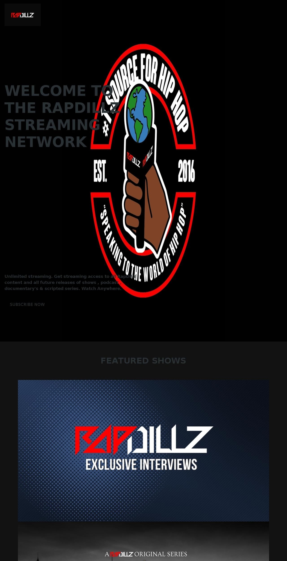 rapdillz.com shopify website screenshot