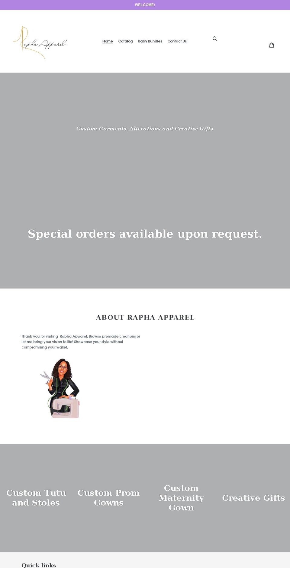 raphaapparel.com — Shopify storefront screenshot
