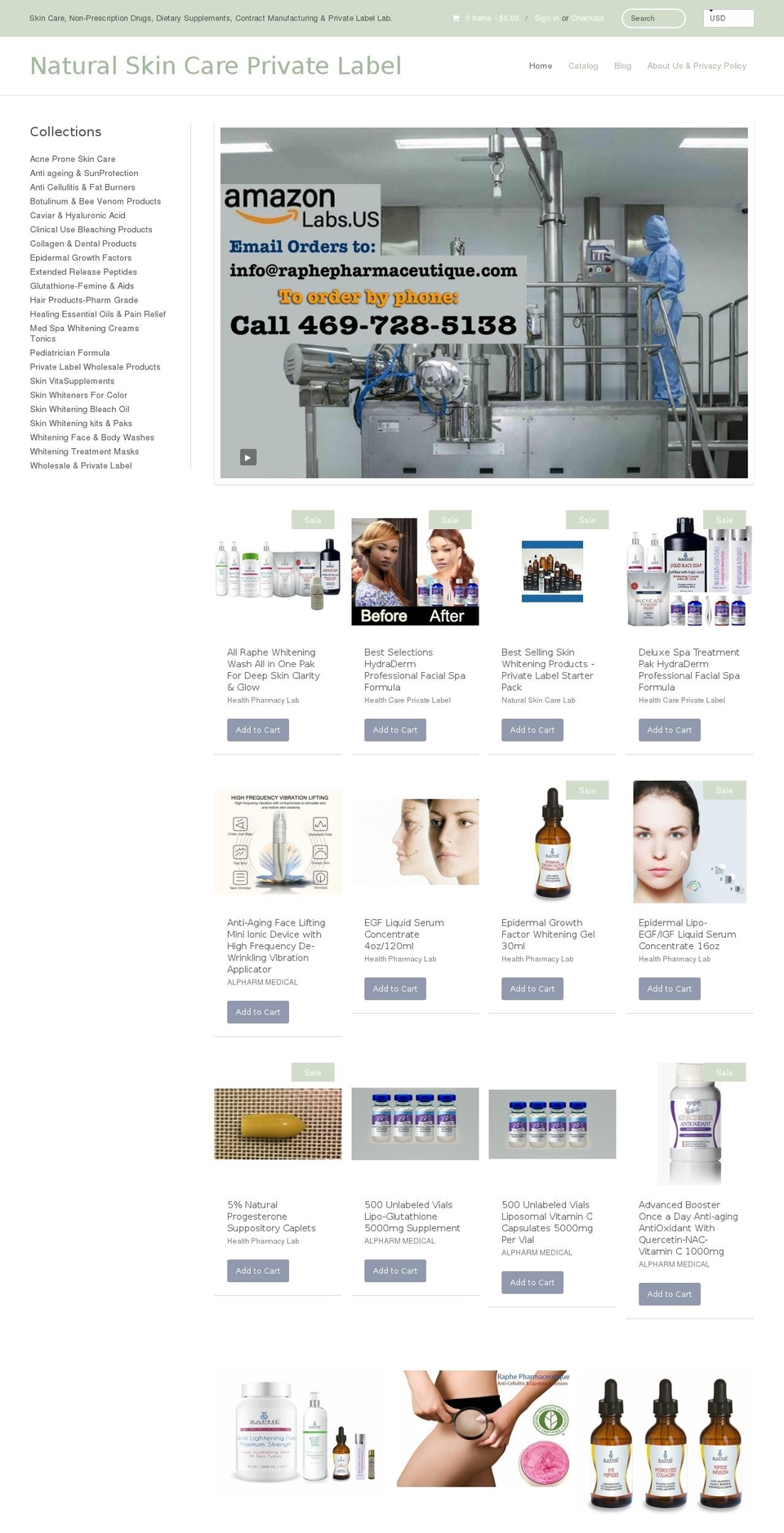 raphepharmaceutique.com shopify website screenshot