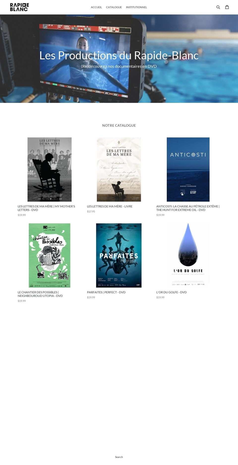 rapide-blanc.myshopify.com shopify website screenshot