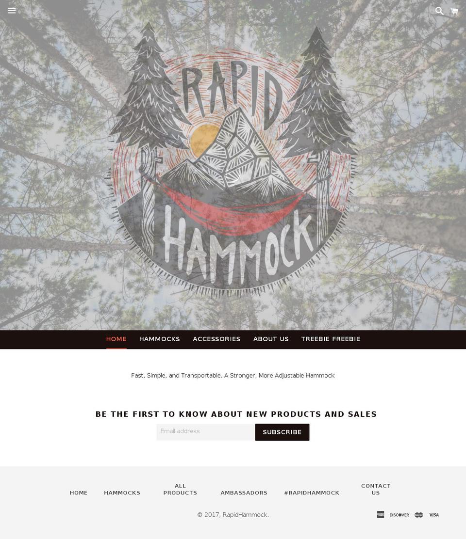 rapidhammock.com shopify website screenshot
