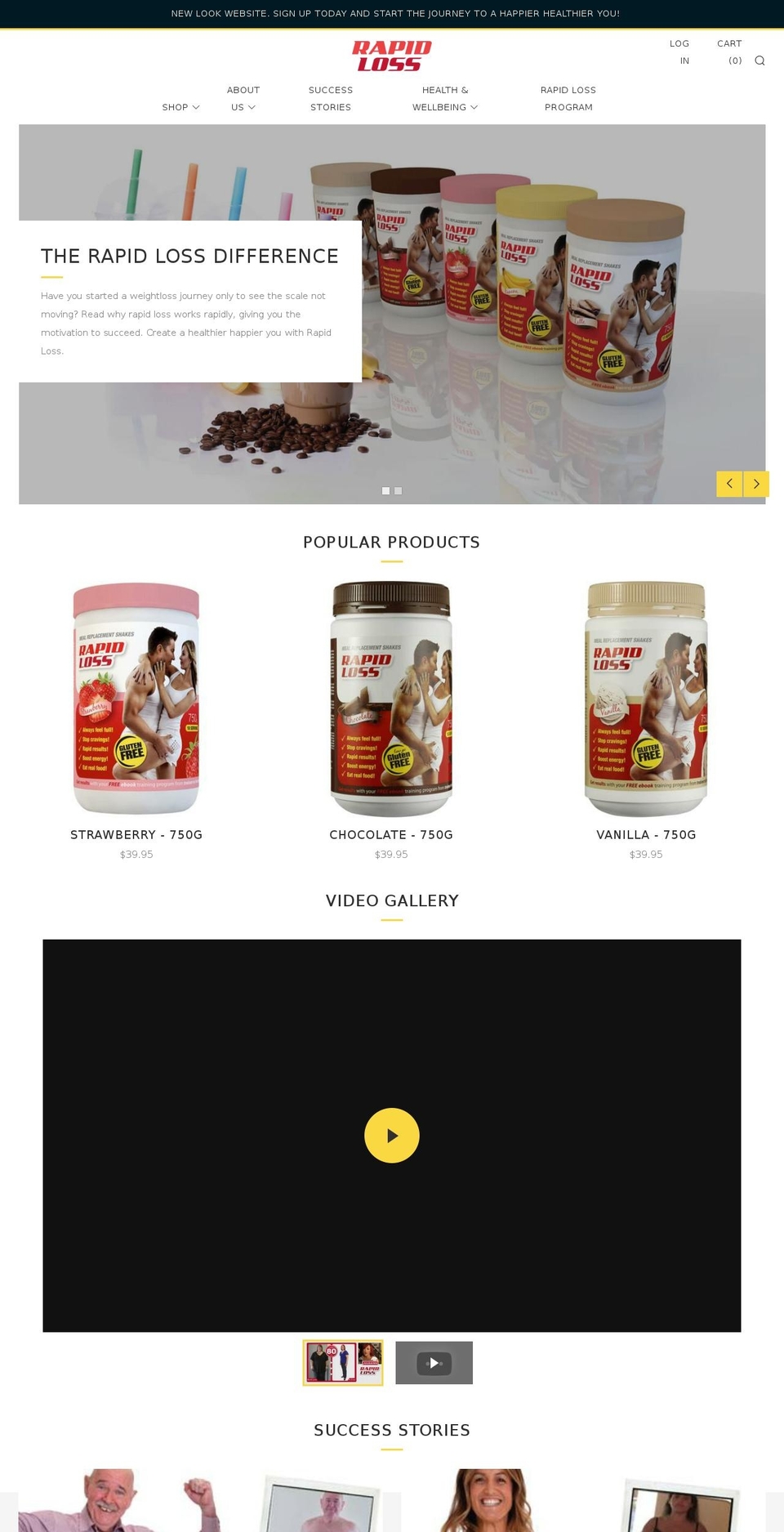 rapidloss.com.au shopify website screenshot