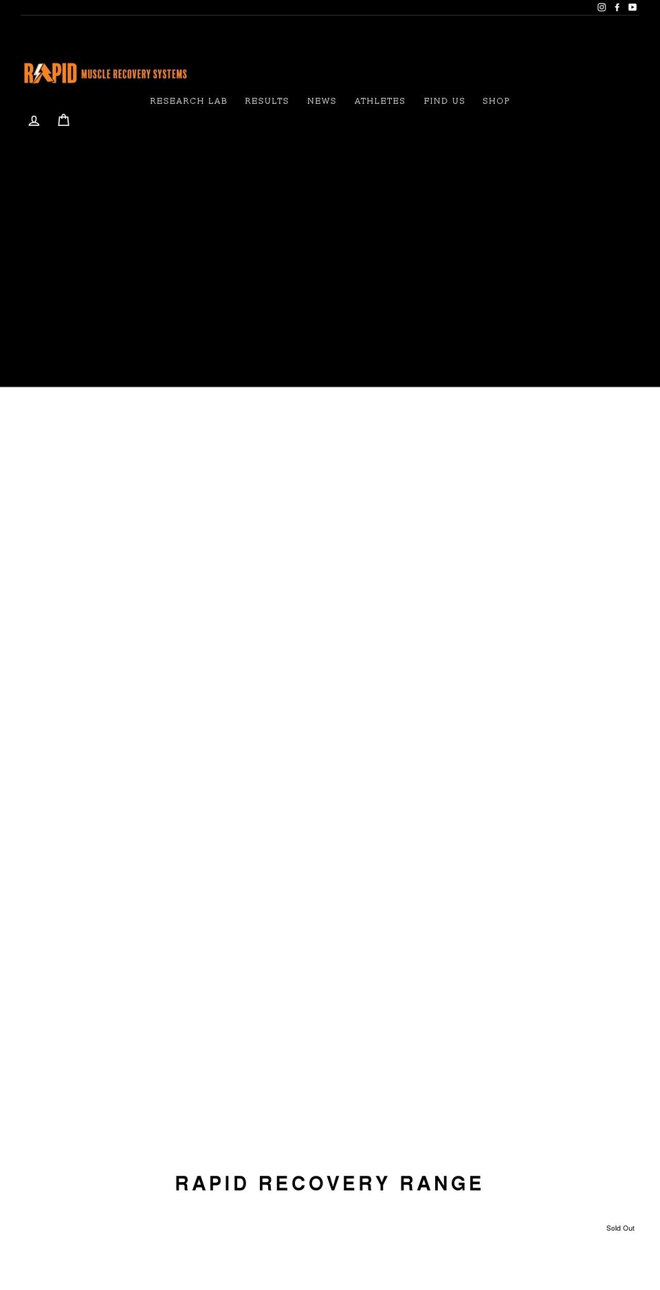 rapidmusclerecoverysystems.com.au shopify website screenshot