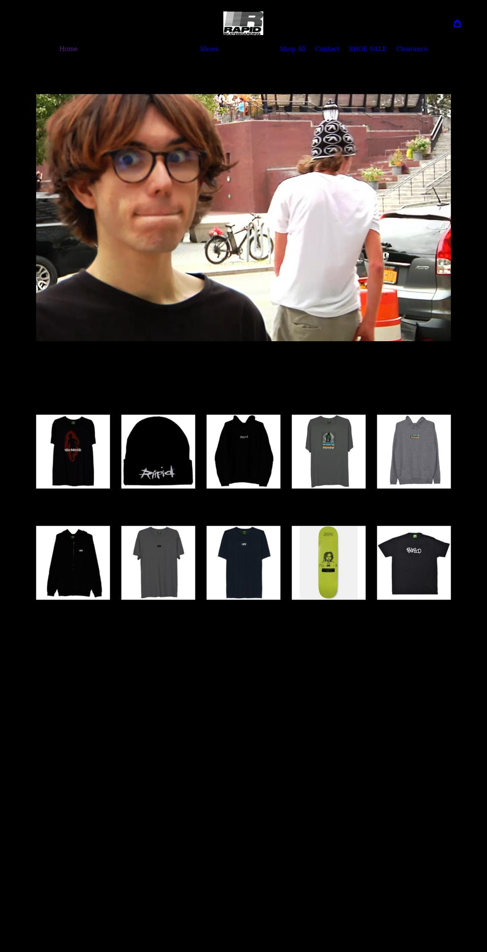 rapidskateboarding.com shopify website screenshot