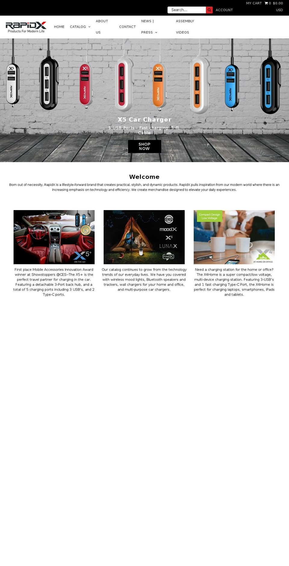 rapidx.net shopify website screenshot