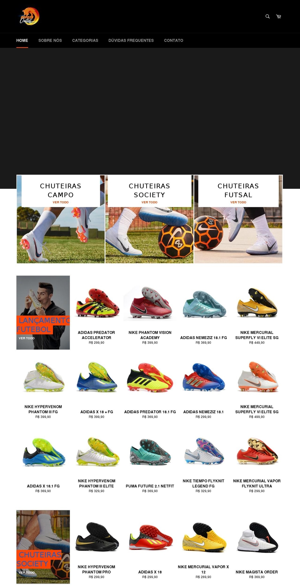 raposaoutlet.com shopify website screenshot