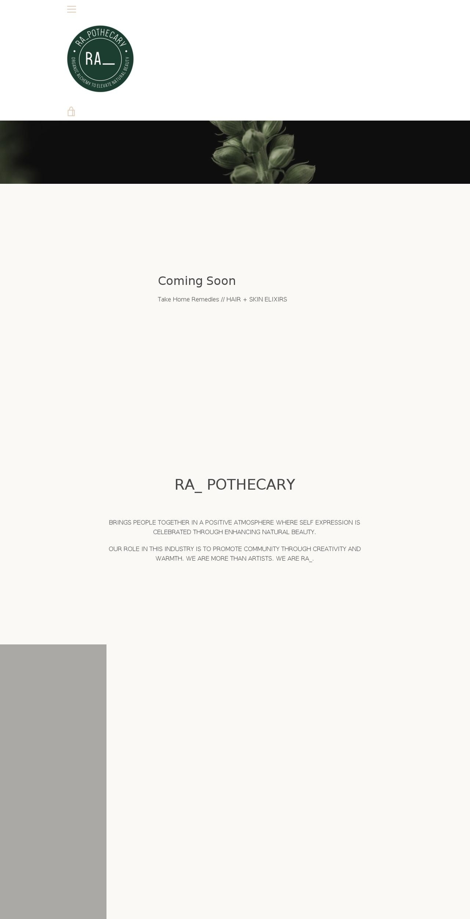 rapothecary.com — Shopify storefront screenshot