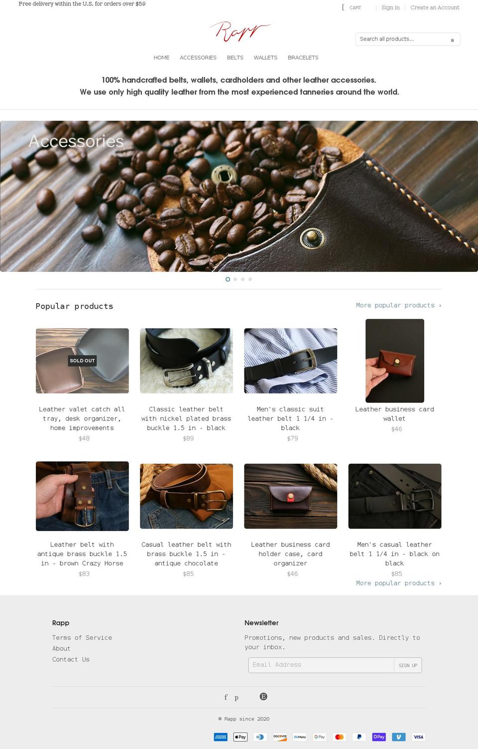 rappbrand.com shopify website screenshot