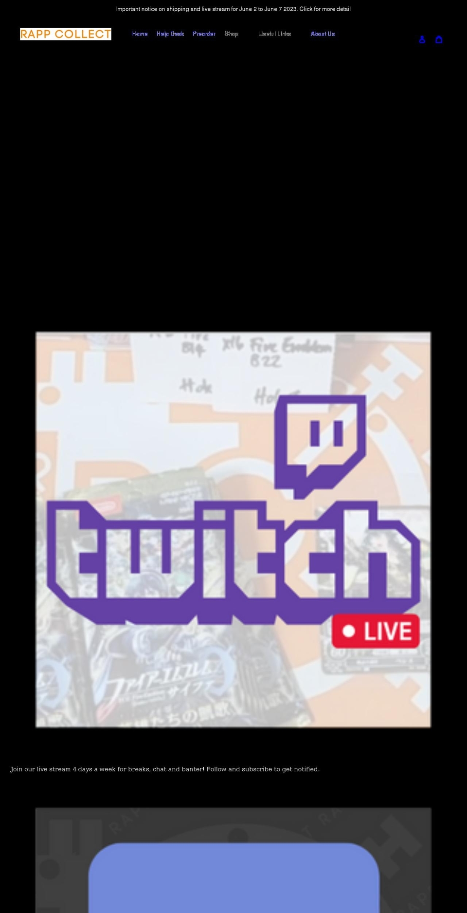 rappcollect.com shopify website screenshot