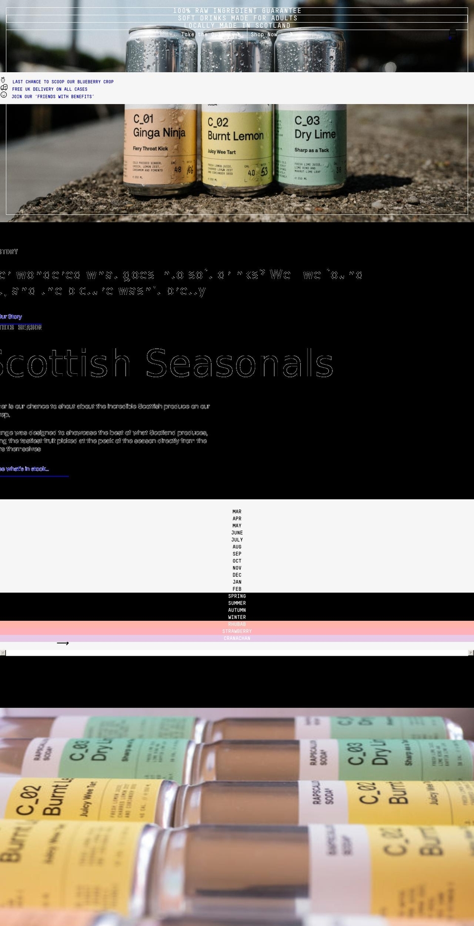 rapscallionsoda.com shopify website screenshot