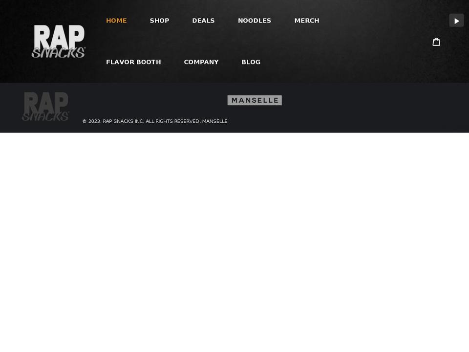 rapsnacks.net shopify website screenshot