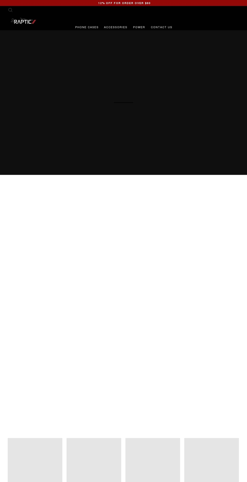 rapticstrong.com shopify website screenshot