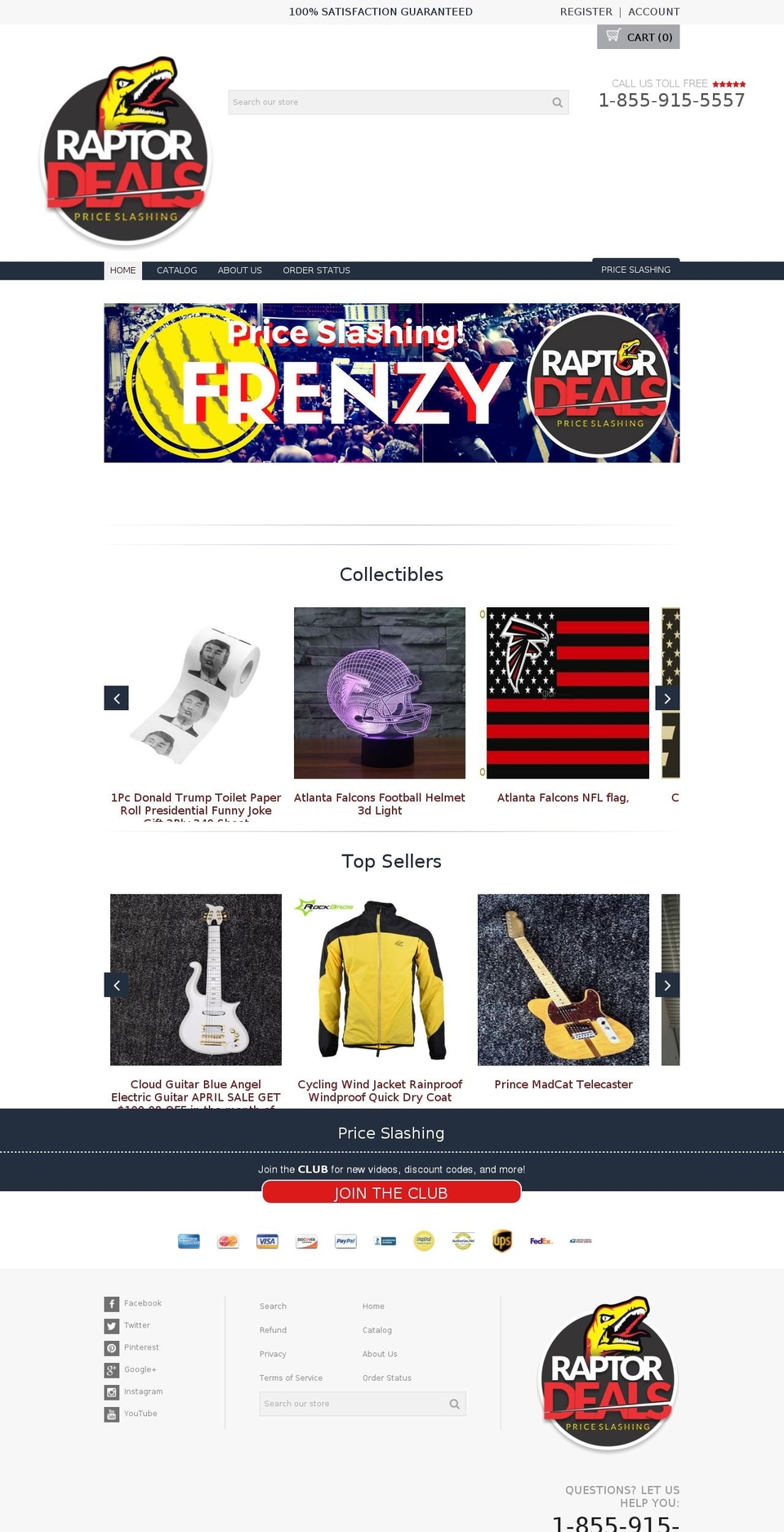 raptordeals.com shopify website screenshot