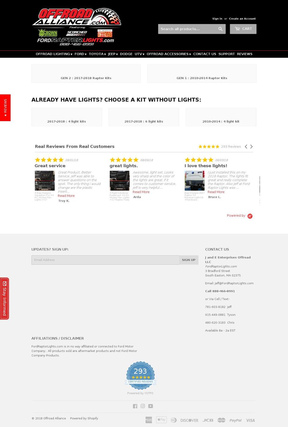 Supply w\/ Megamenu 5-12-17 Shopify theme site example raptortrucklights.com