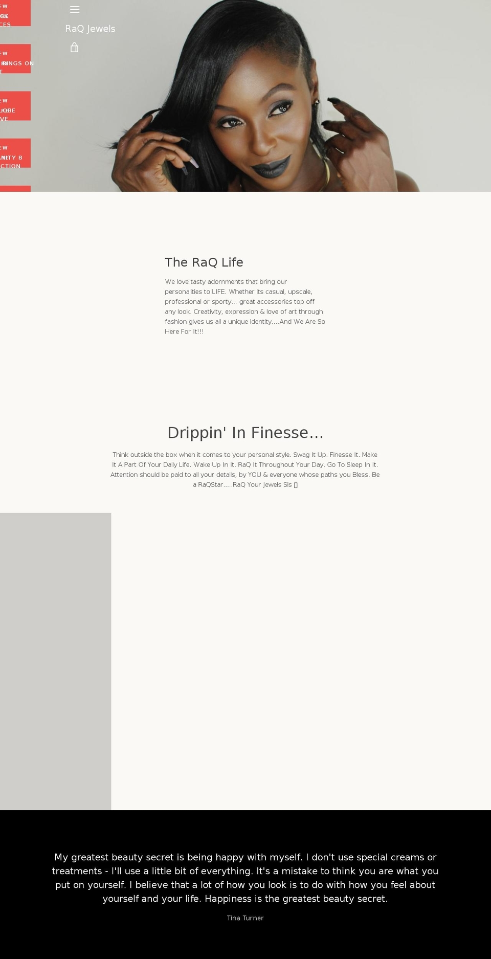 raqjewels.com — Shopify storefront screenshot