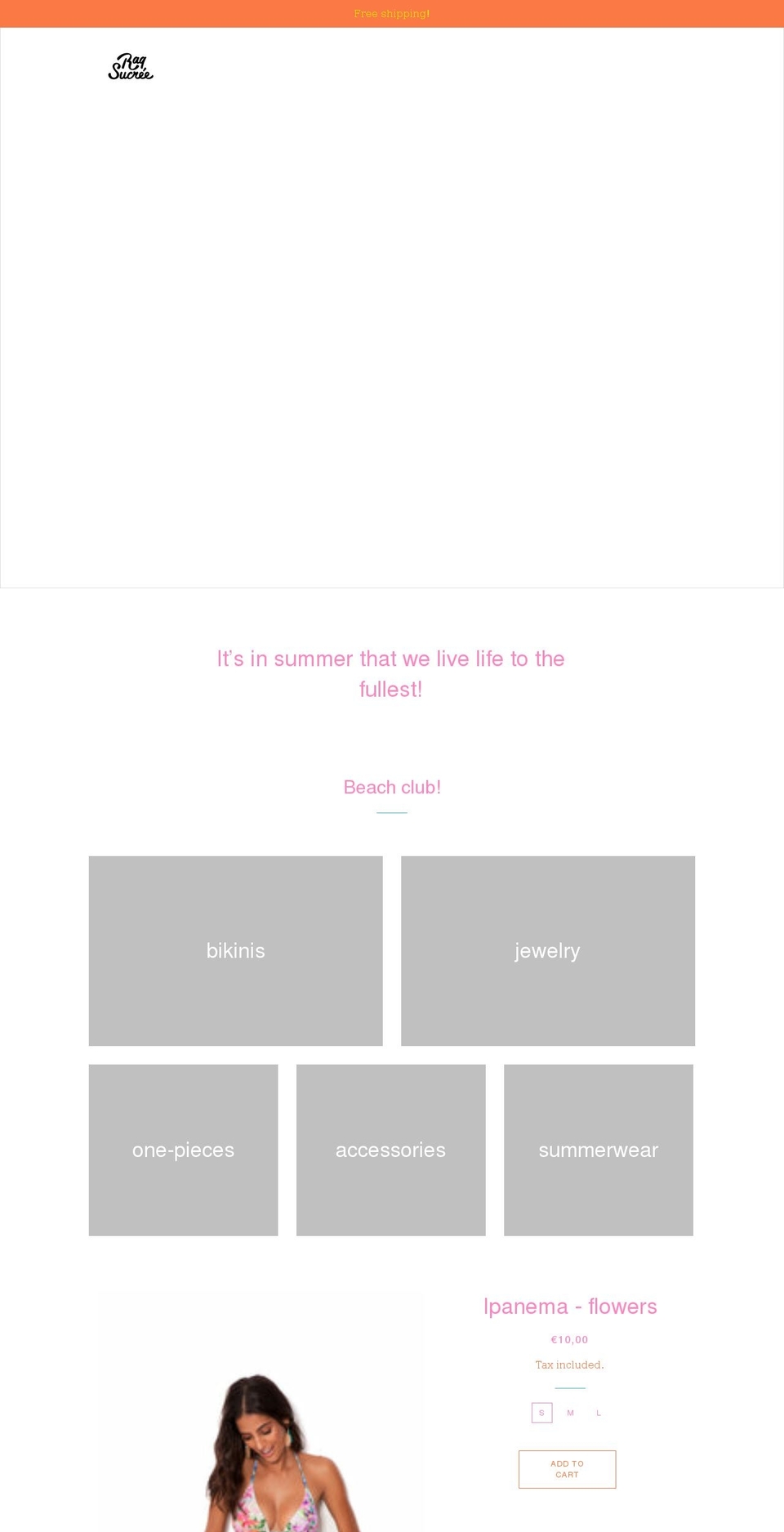 raqsucree.com shopify website screenshot