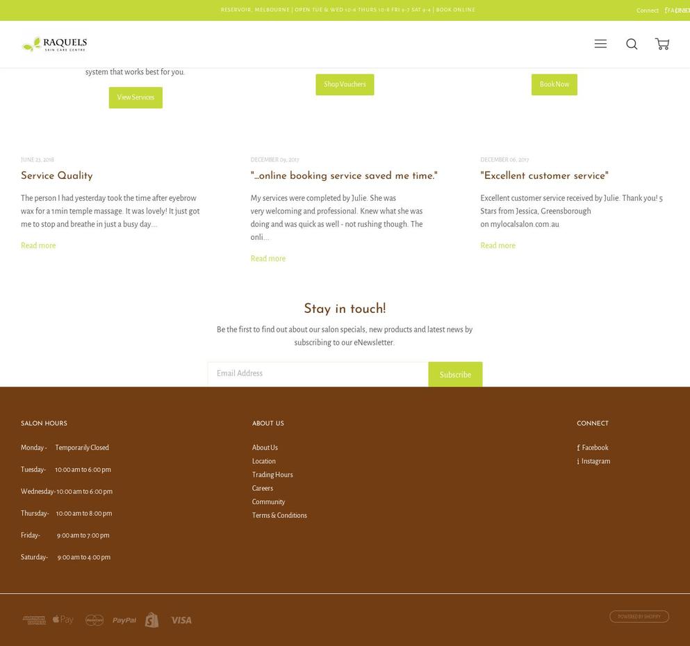 raquelsscc.myshopify.com shopify website screenshot