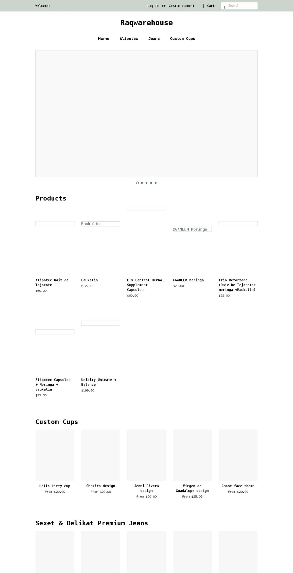 raqwarehouse.com shopify website screenshot