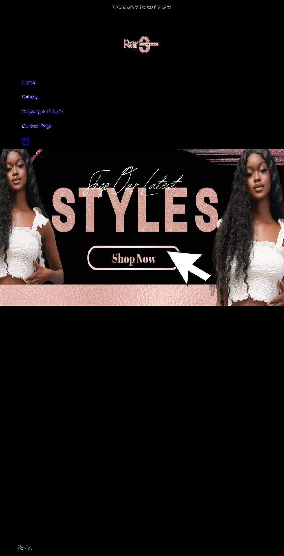 rar3kollectionz.com shopify website screenshot