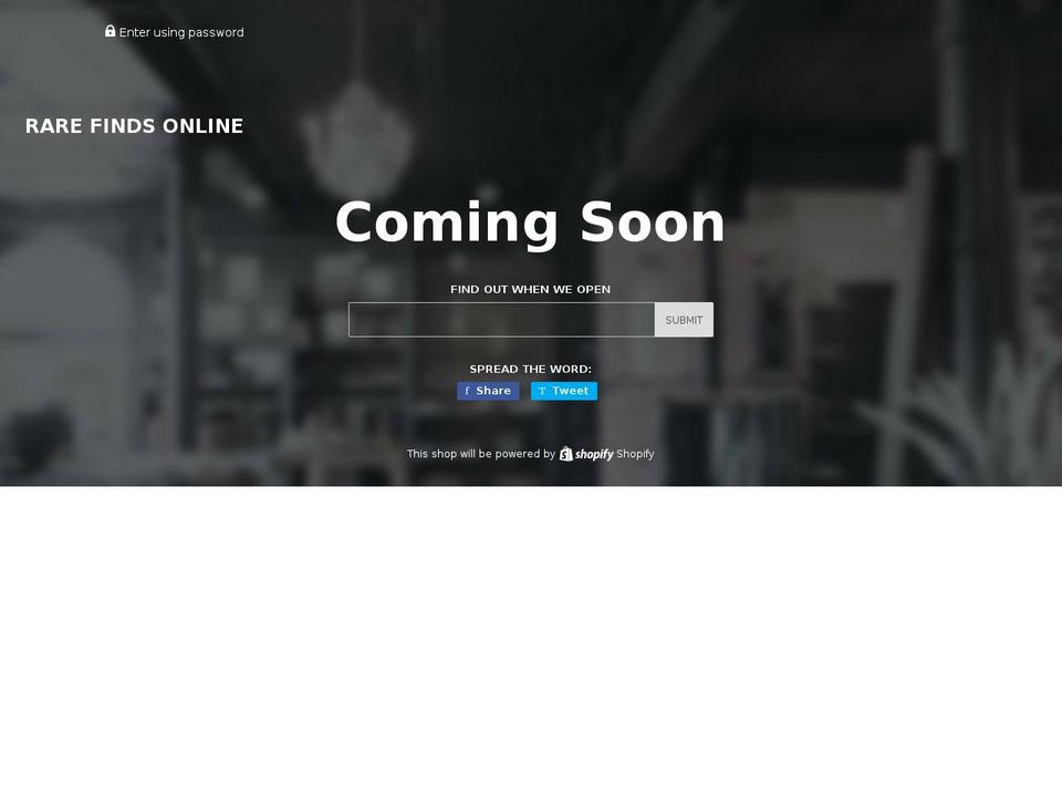 rare-finds-online.myshopify.com shopify website screenshot