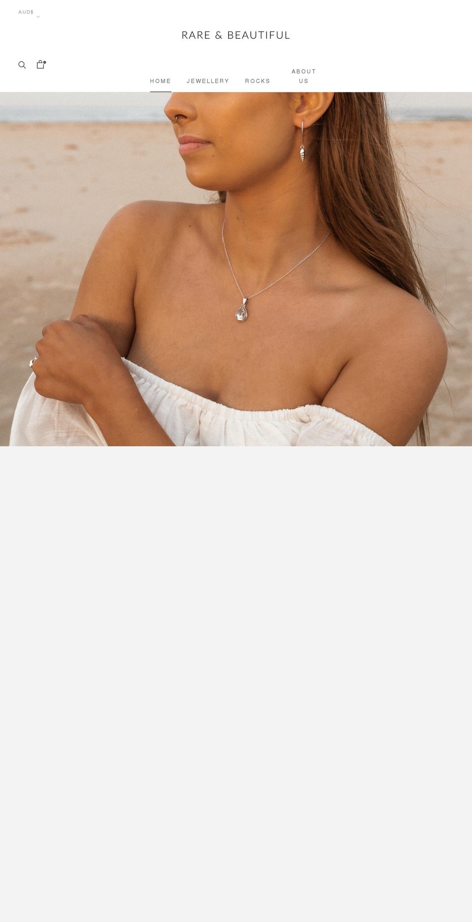 rareandbeautiful.com.au shopify website screenshot