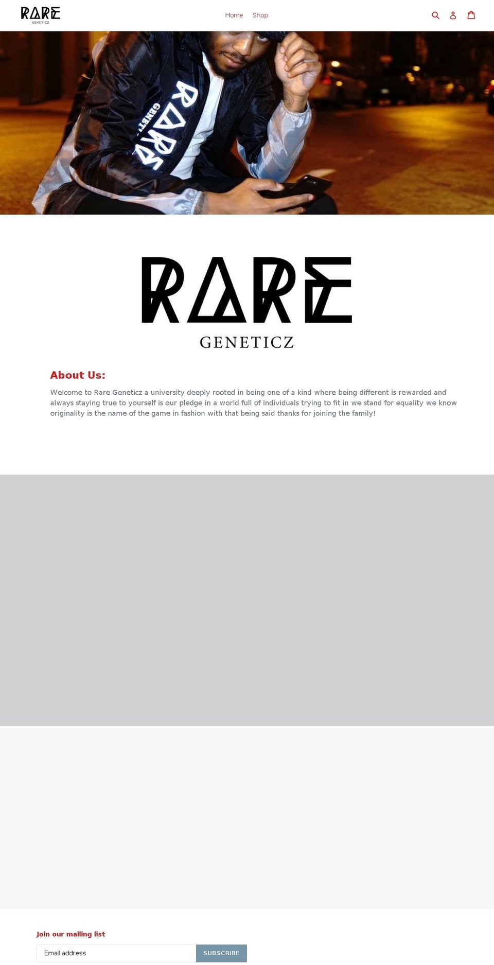 raregeneticz.com — Shopify storefront screenshot
