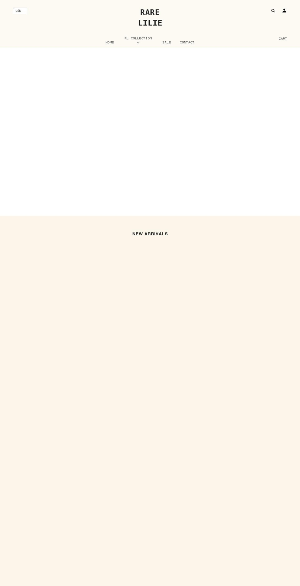 rarelilie.com shopify website screenshot