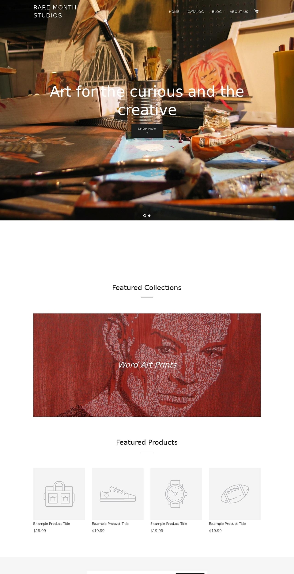raremonthstudios.com shopify website screenshot