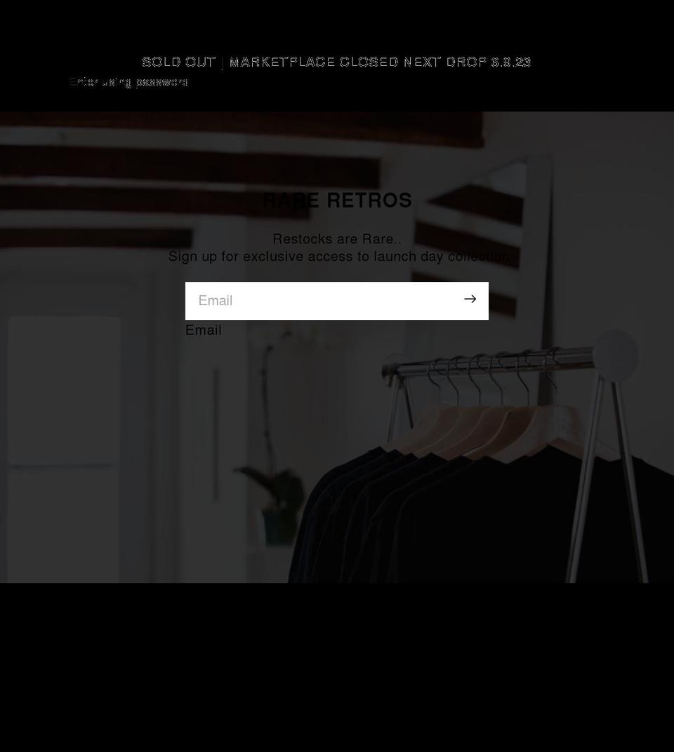 rareretros.com shopify website screenshot
