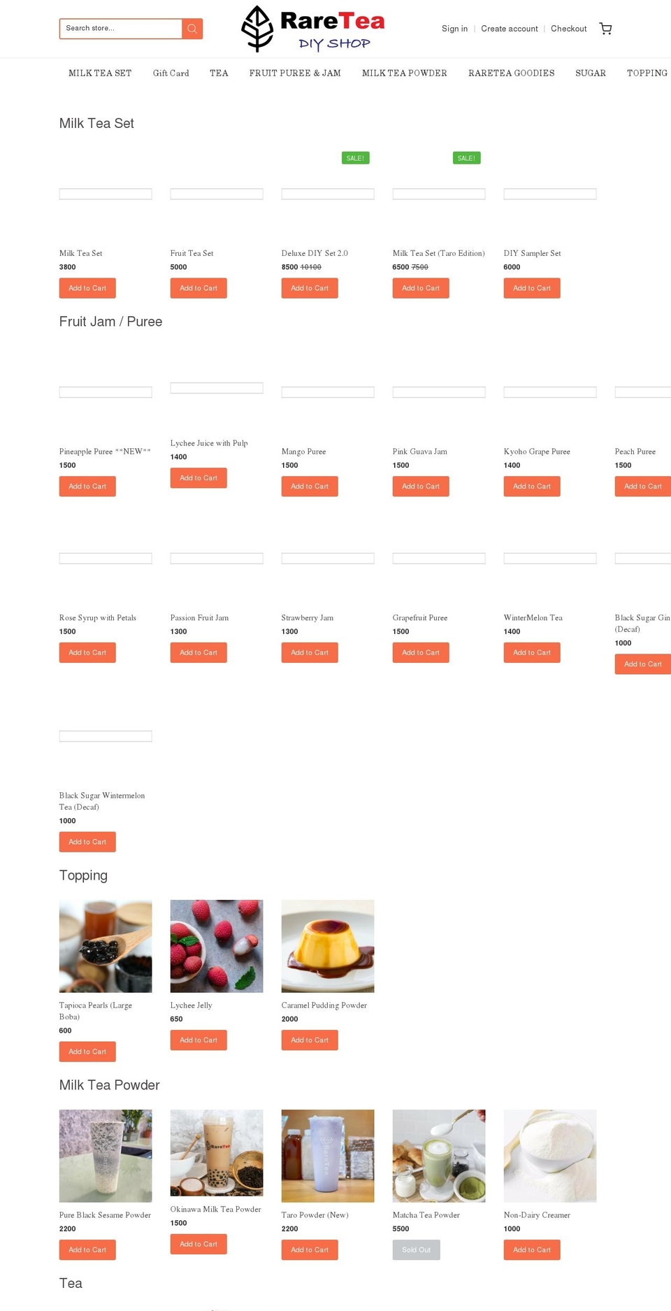 rareteadiy.com shopify website screenshot