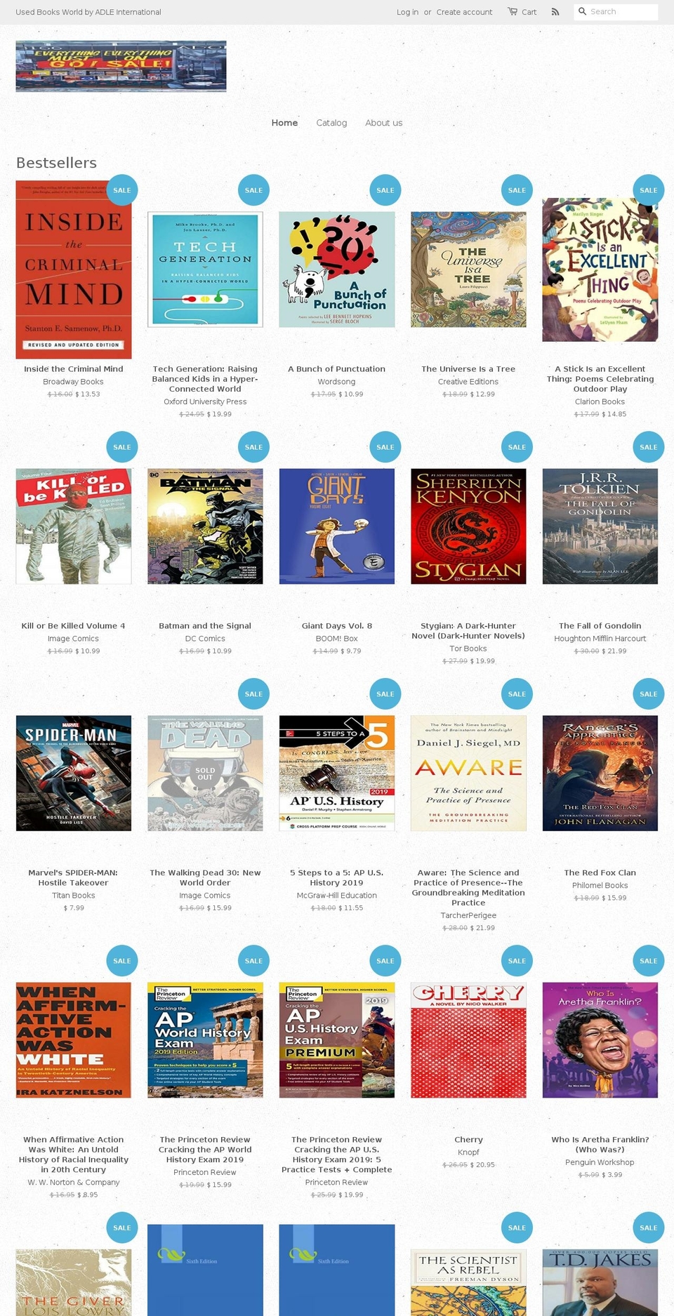 rareusedbooks.net shopify website screenshot