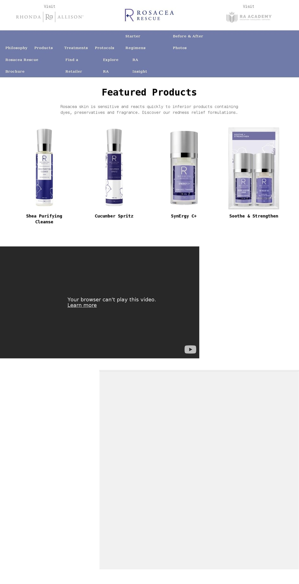 rarosacearescue.com shopify website screenshot