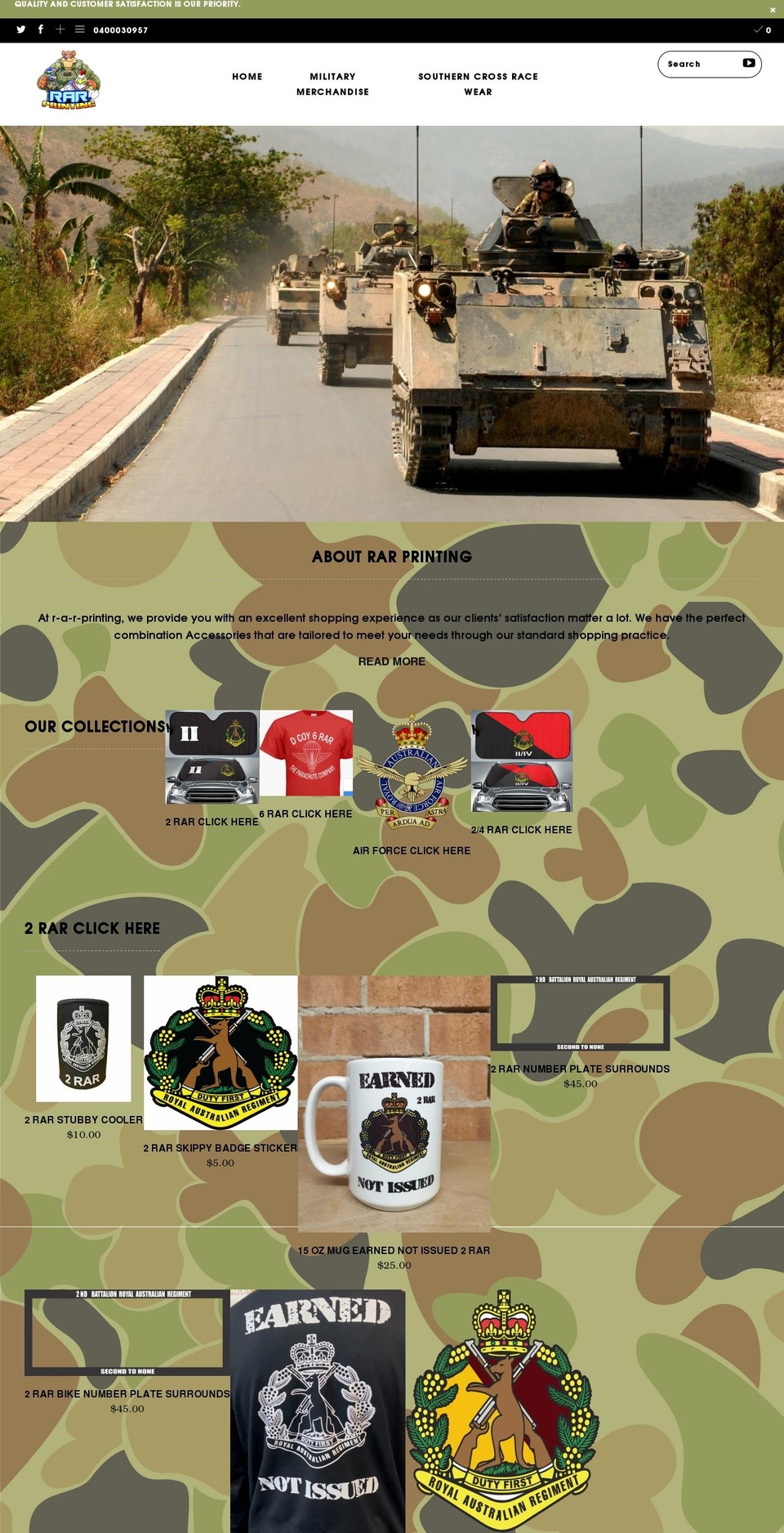 rarprinting.com shopify website screenshot