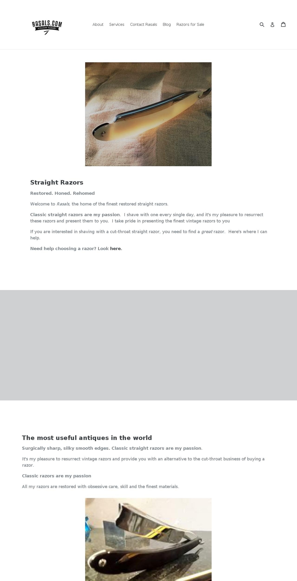 rasals.com — Shopify storefront screenshot