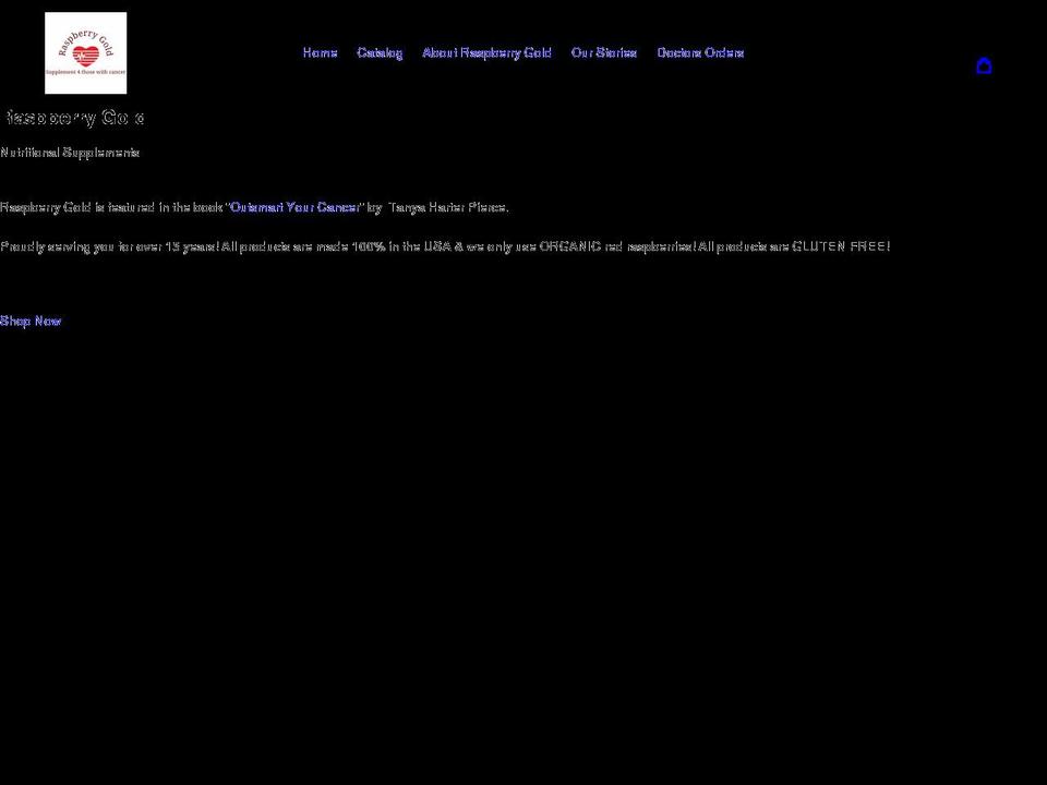 rasberrygold.com shopify website screenshot