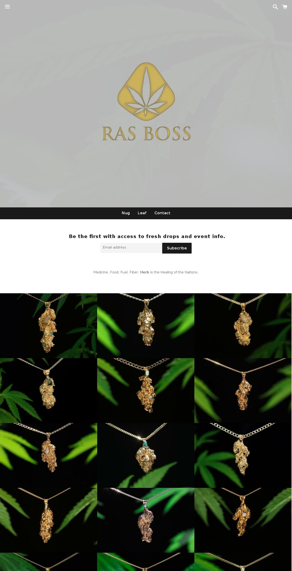 rasboss.com shopify website screenshot