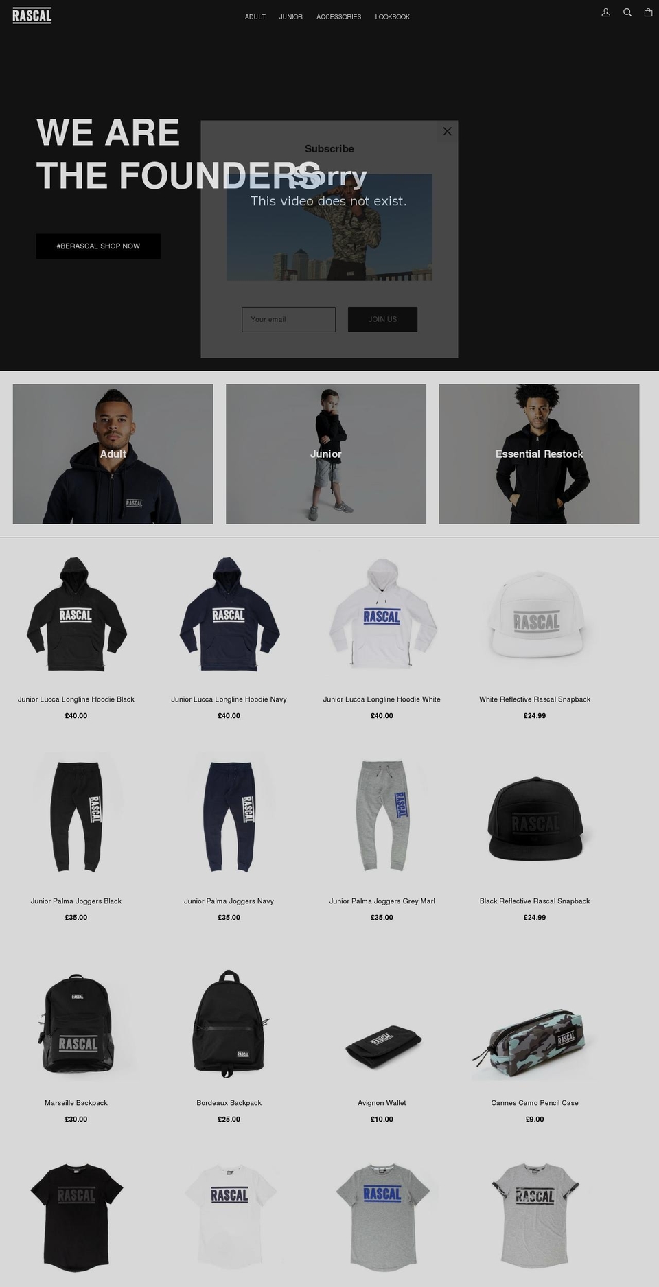 rascalclothing.com shopify website screenshot