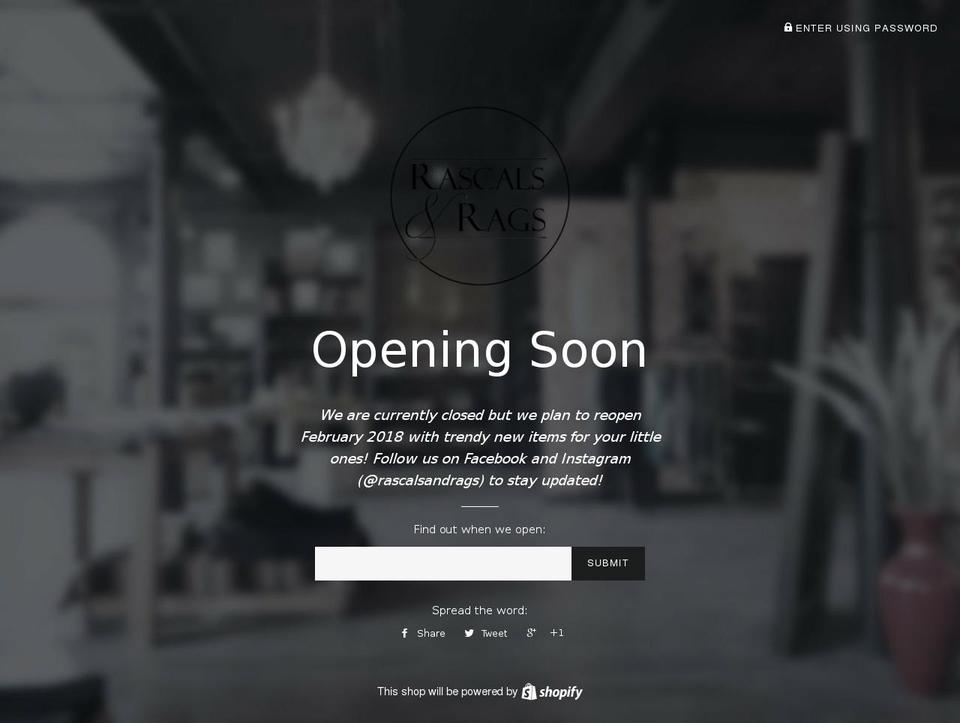 rascalsandrags.com — Shopify storefront screenshot